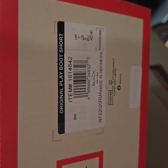 HUNTER Original Black Play Short Boot - Picture 2 of 10